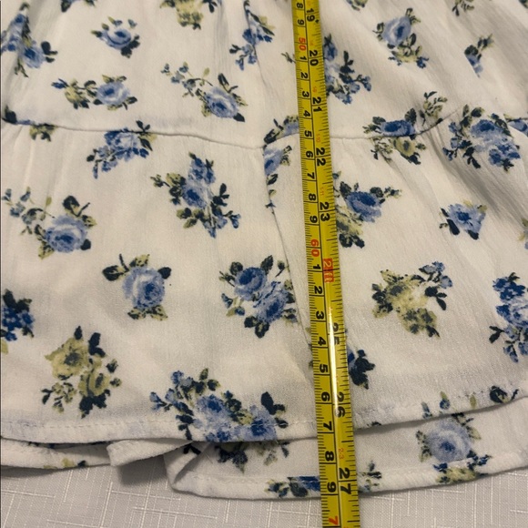 Thirty/Thirty LA White & Blue strapless mini summer dress SZ XL floral vacay NWT - Picture 11 of 14